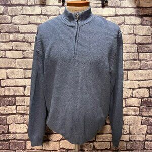 Izod Men's Blue Mock Neck Long Sleeve Pullover Sweater Size XXL